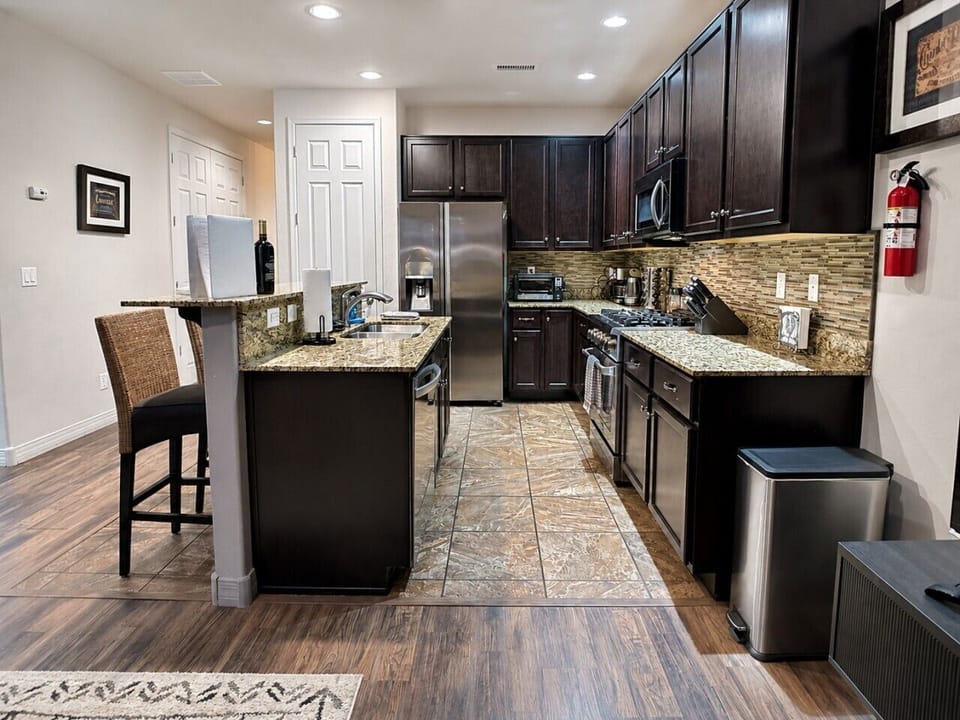 Spacious kitchen with plenty of room to cook and gather.