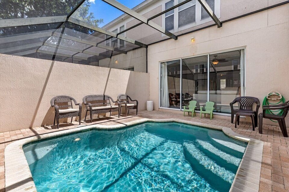 Our private pool is the perfect place to relax after a day at the park!
