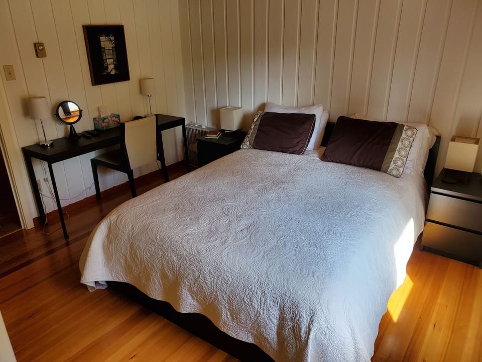Bedroom 1 is the smaller of the 2 bedrooms