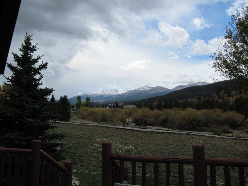 view with a fresh snow on peaks