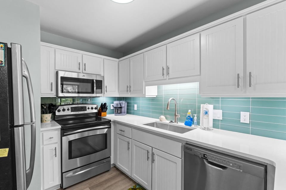 Sea glass backsplash