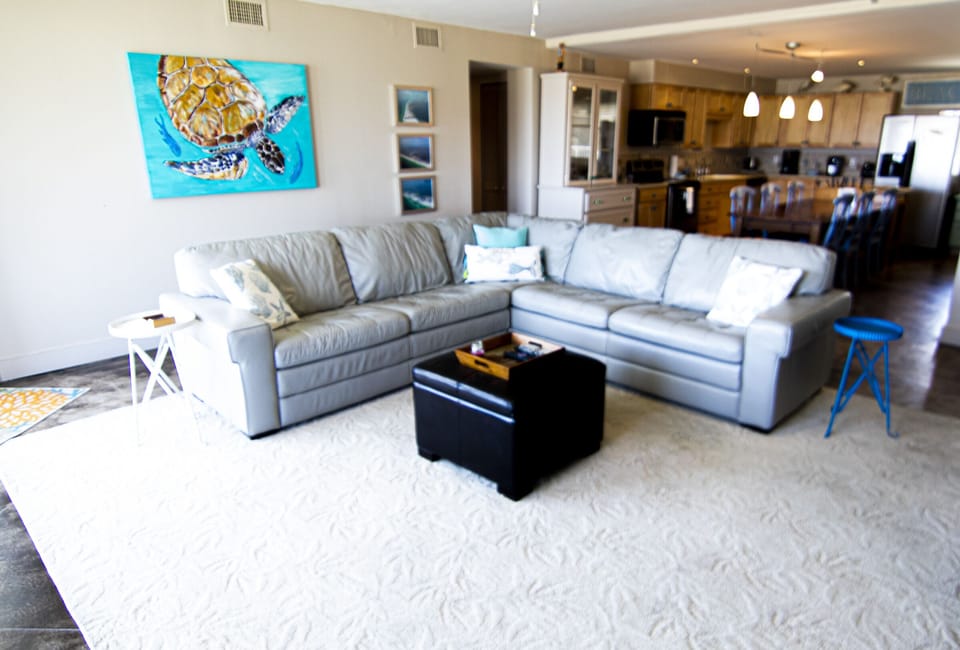 living room facing kitchen
