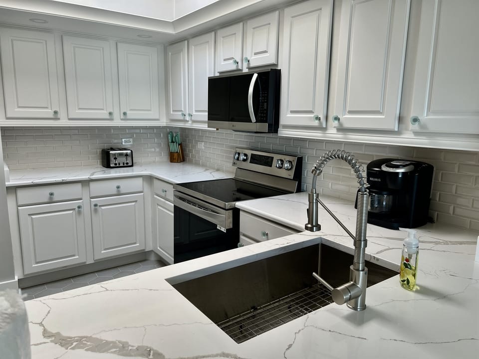 Remodeled Kitchen with New Quartz Countertops