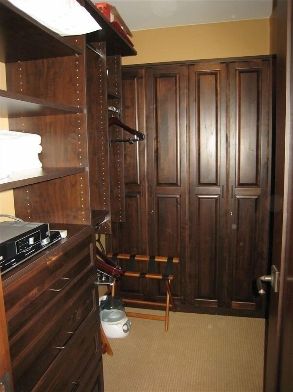 Custom closet in twin bedroom.  All bedrooms have custom closets.