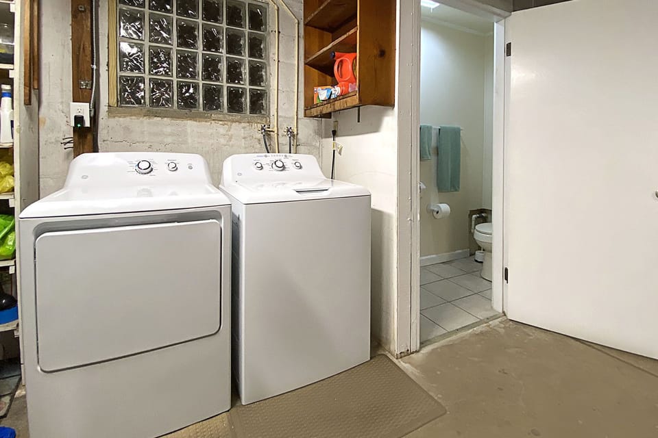 Laundry and half bath