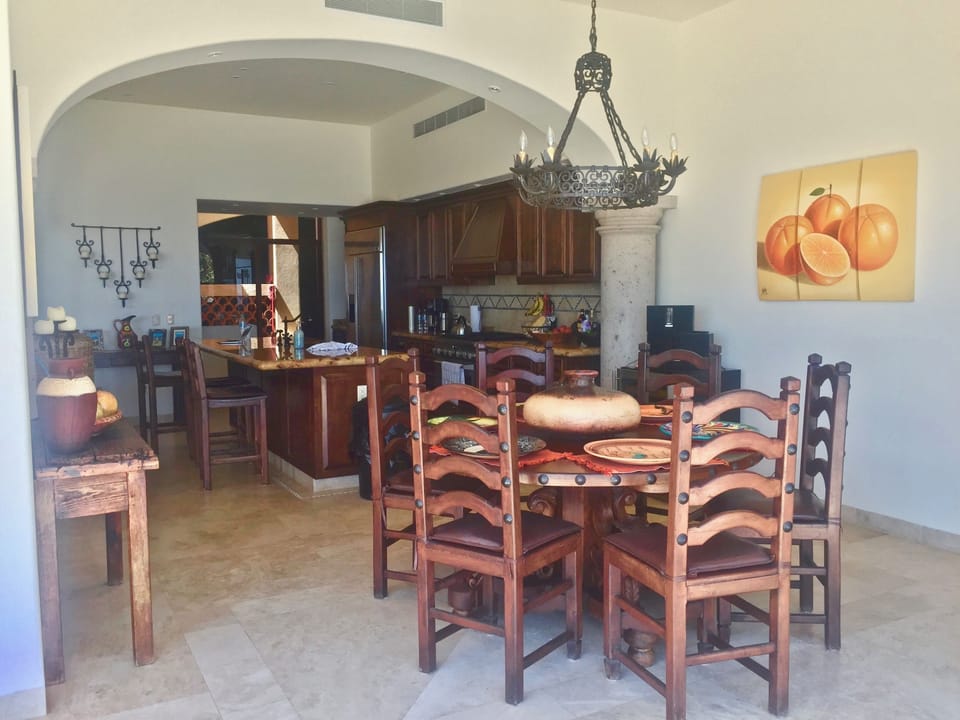 One of several dining areas