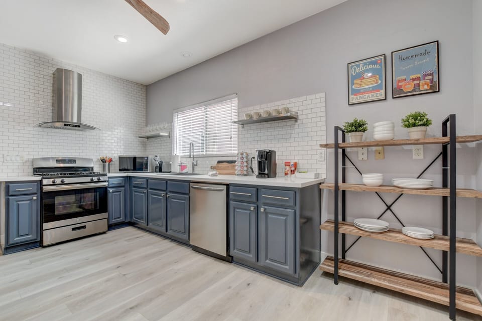 Modern open space large kitchen