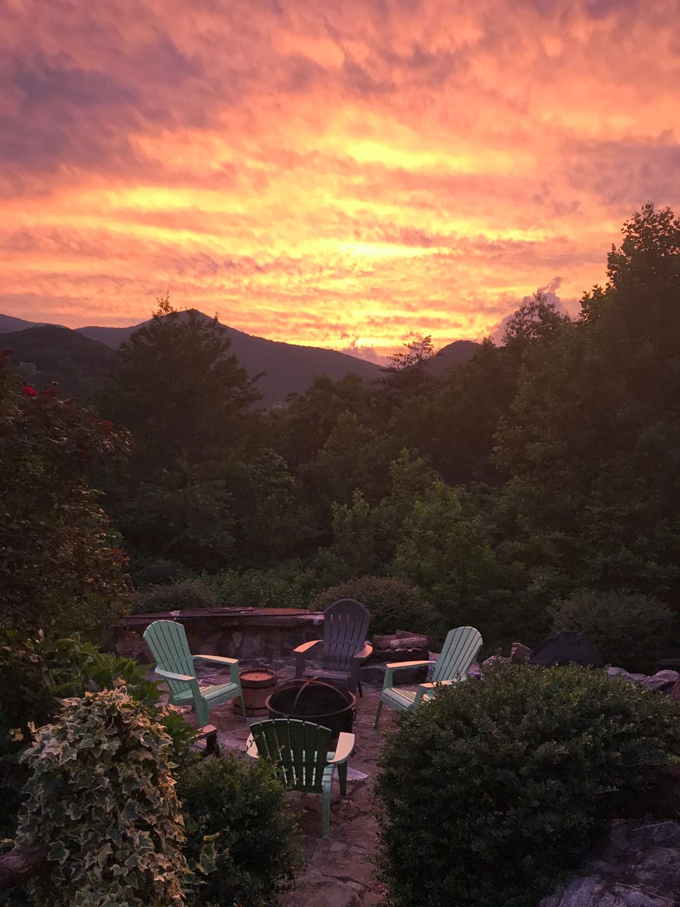 Breathtaking sunset view with a year round mountain view. 
