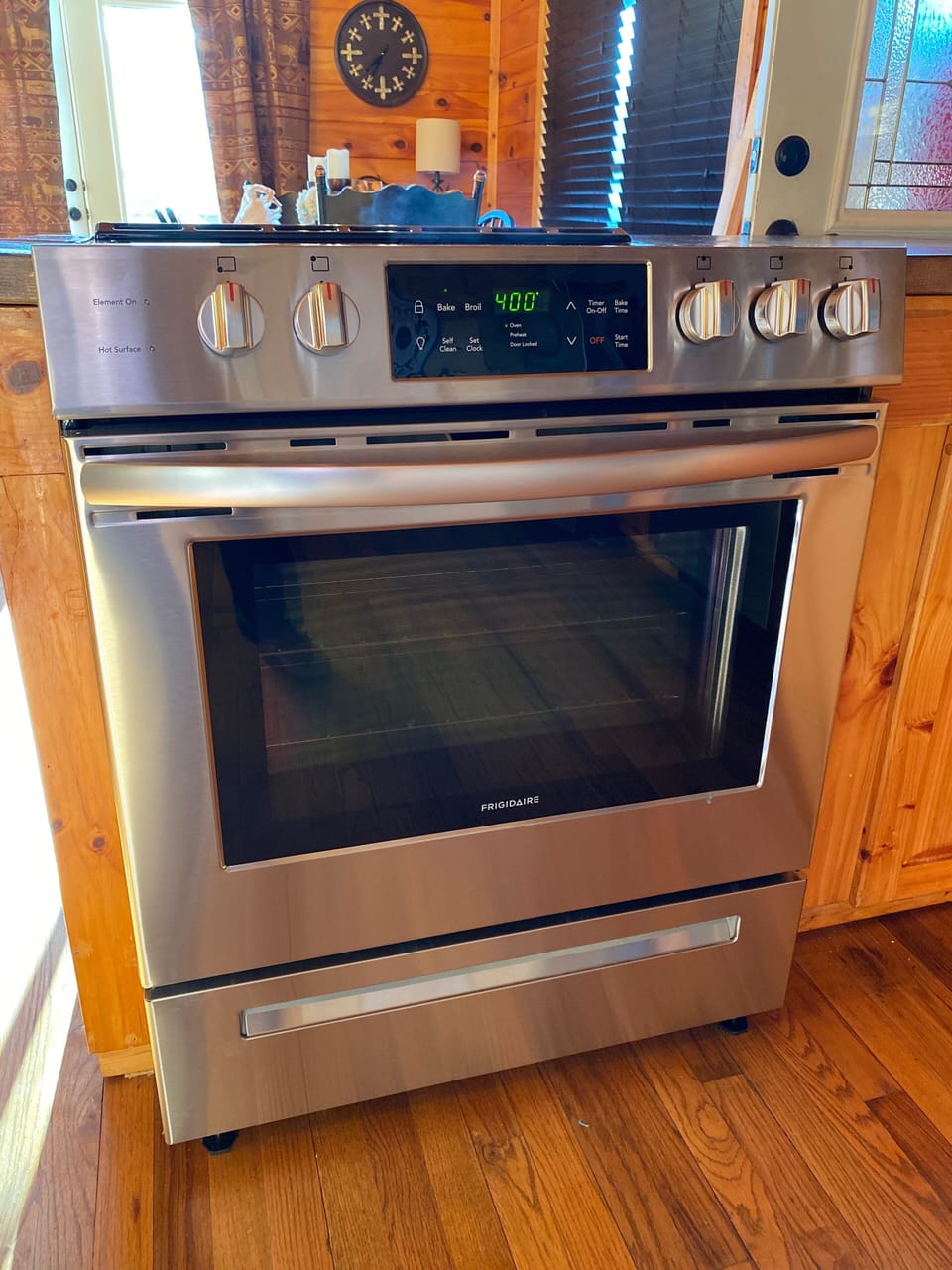 Electric stove and oven. 