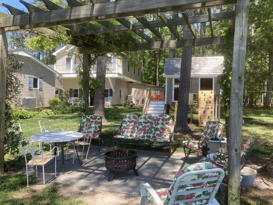 pergola, playhouse and carriage house