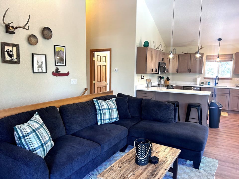 Making a meal, means you can still be in on the conversations and action with the open floor plan.