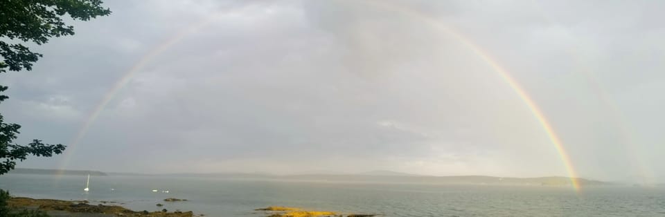 We see rainbows often in the summer