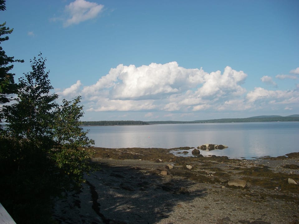 Your north east view from the deck looking toward Bar Harbor.