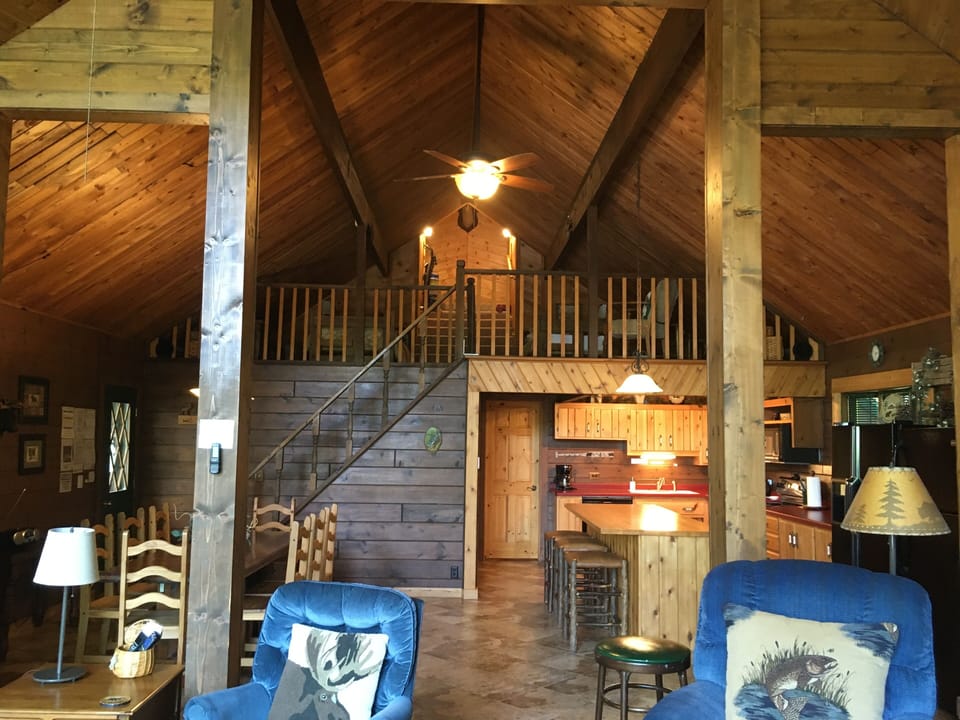 View of loft from living room