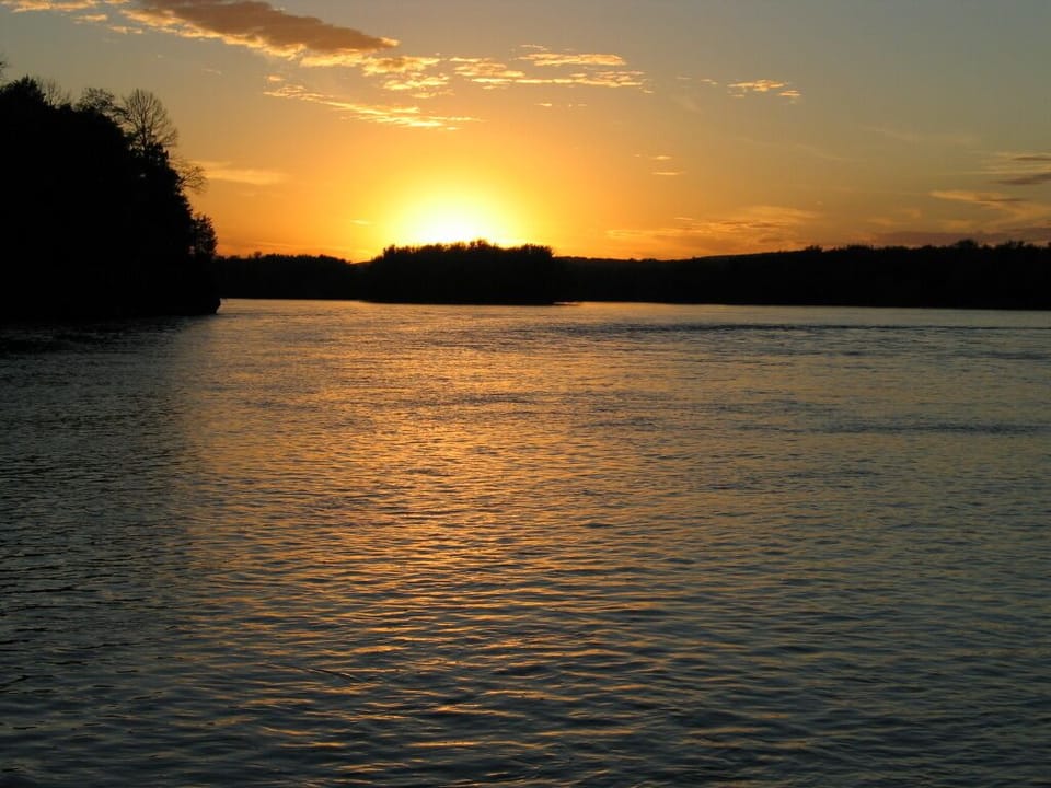Sunset View down the river