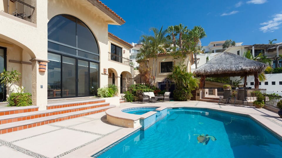 House, Pool, Spa and Palapa area