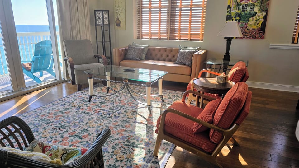 Newly redecorated living room