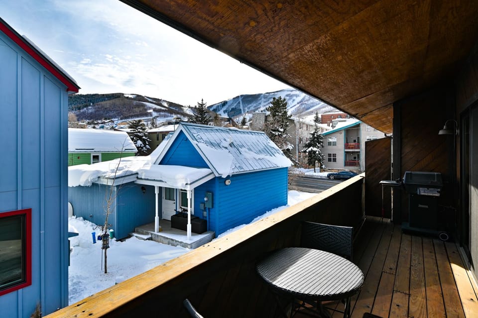 View the ski runs each morning.