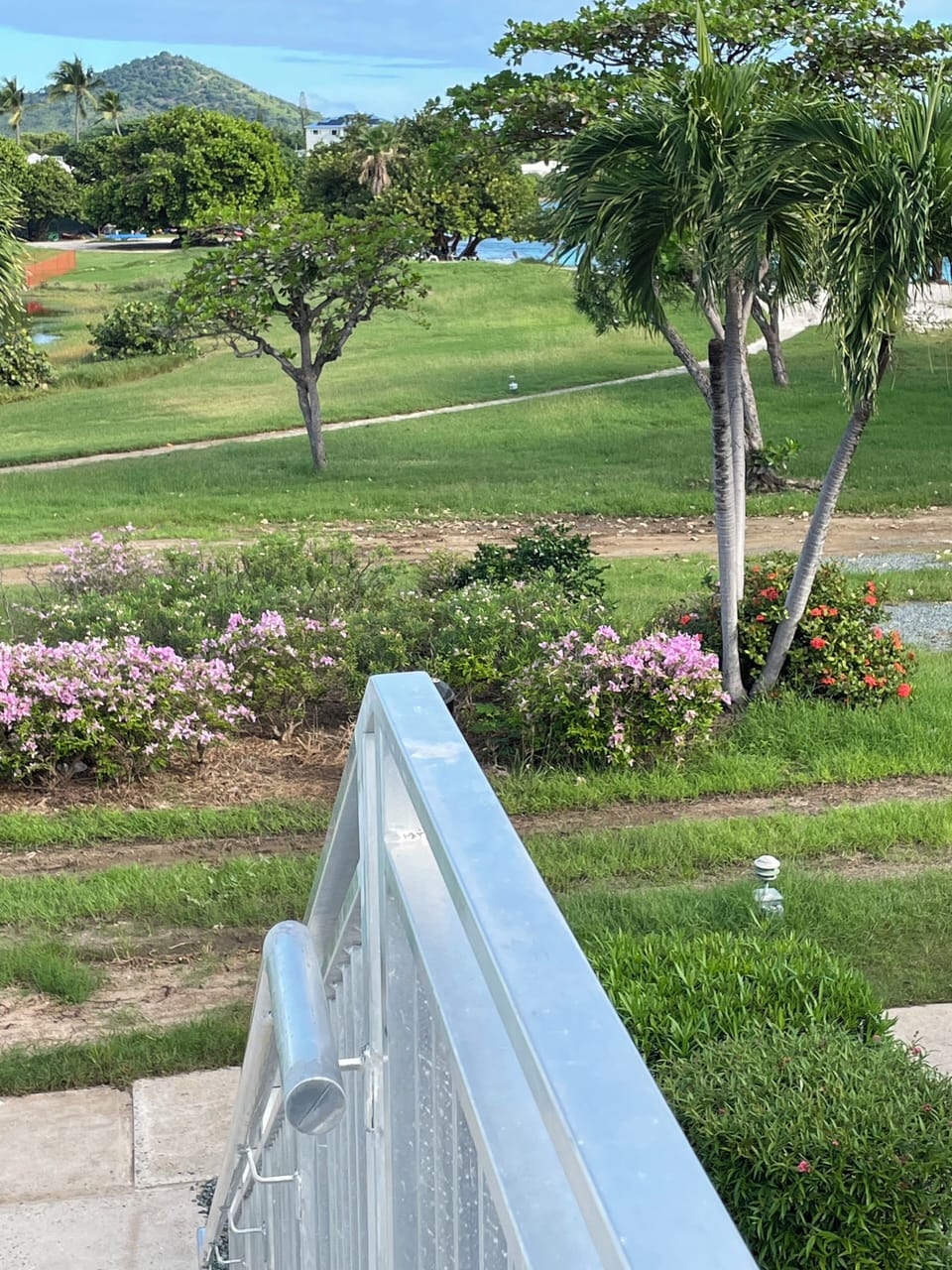The beach is just down the stairs and a short walk.