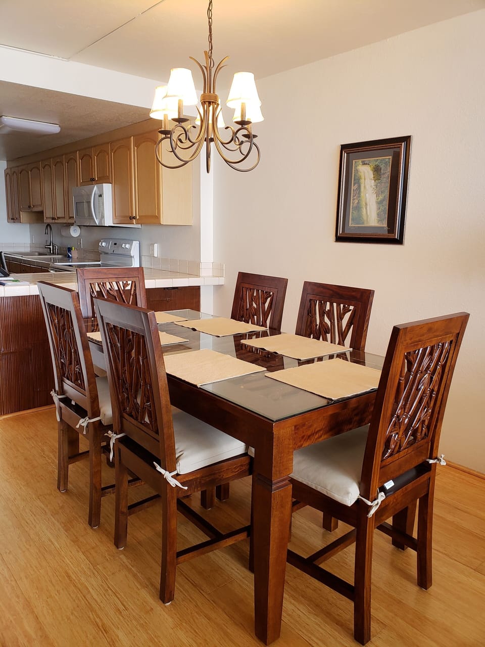 Dining table looking from living room