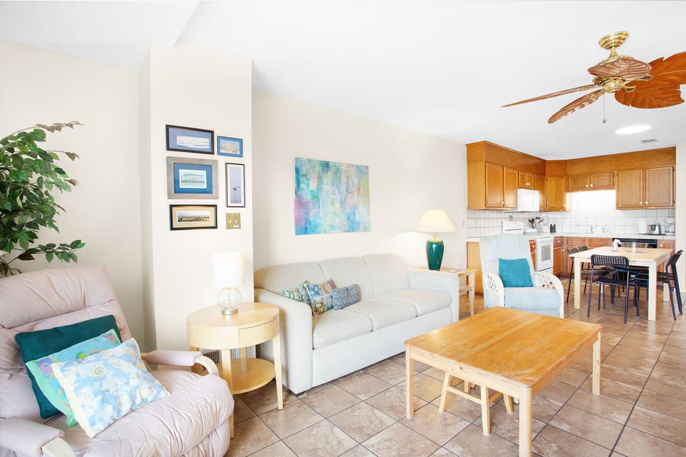 Living Room, looking toward kitchen & eating area