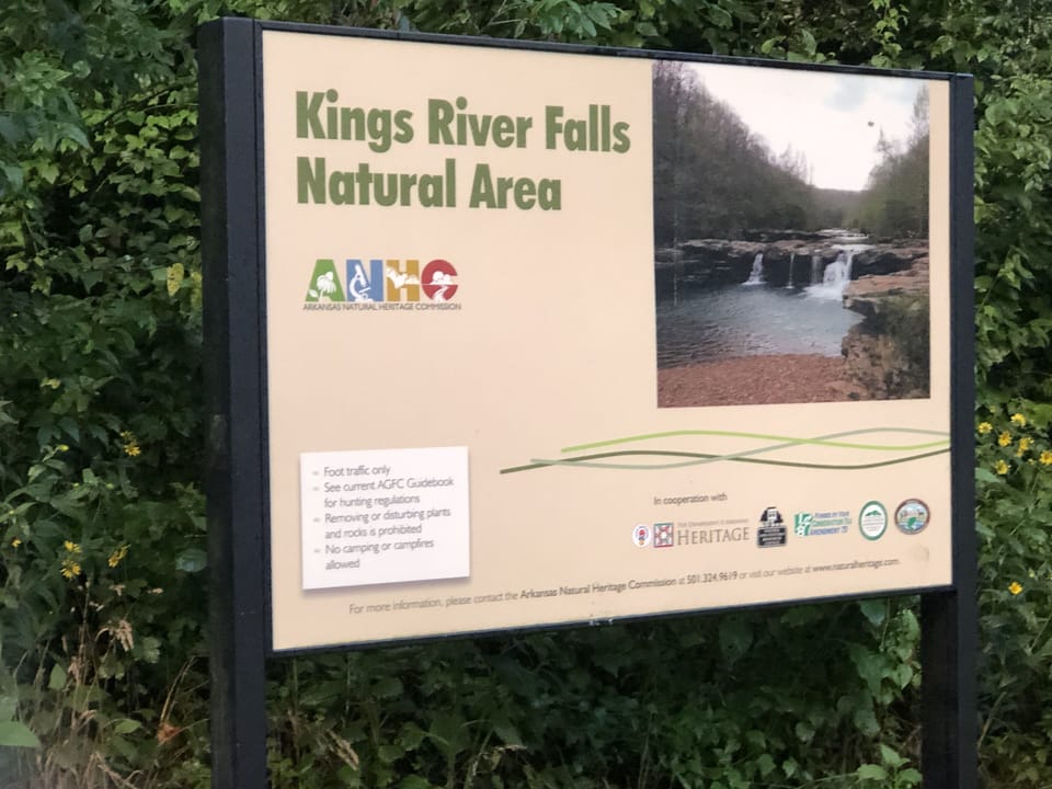 Parking lot on main road for hikers walking to the "Falls"
