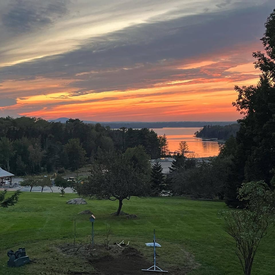 Summer Sunset overlooking the Cove from the guesthouse
