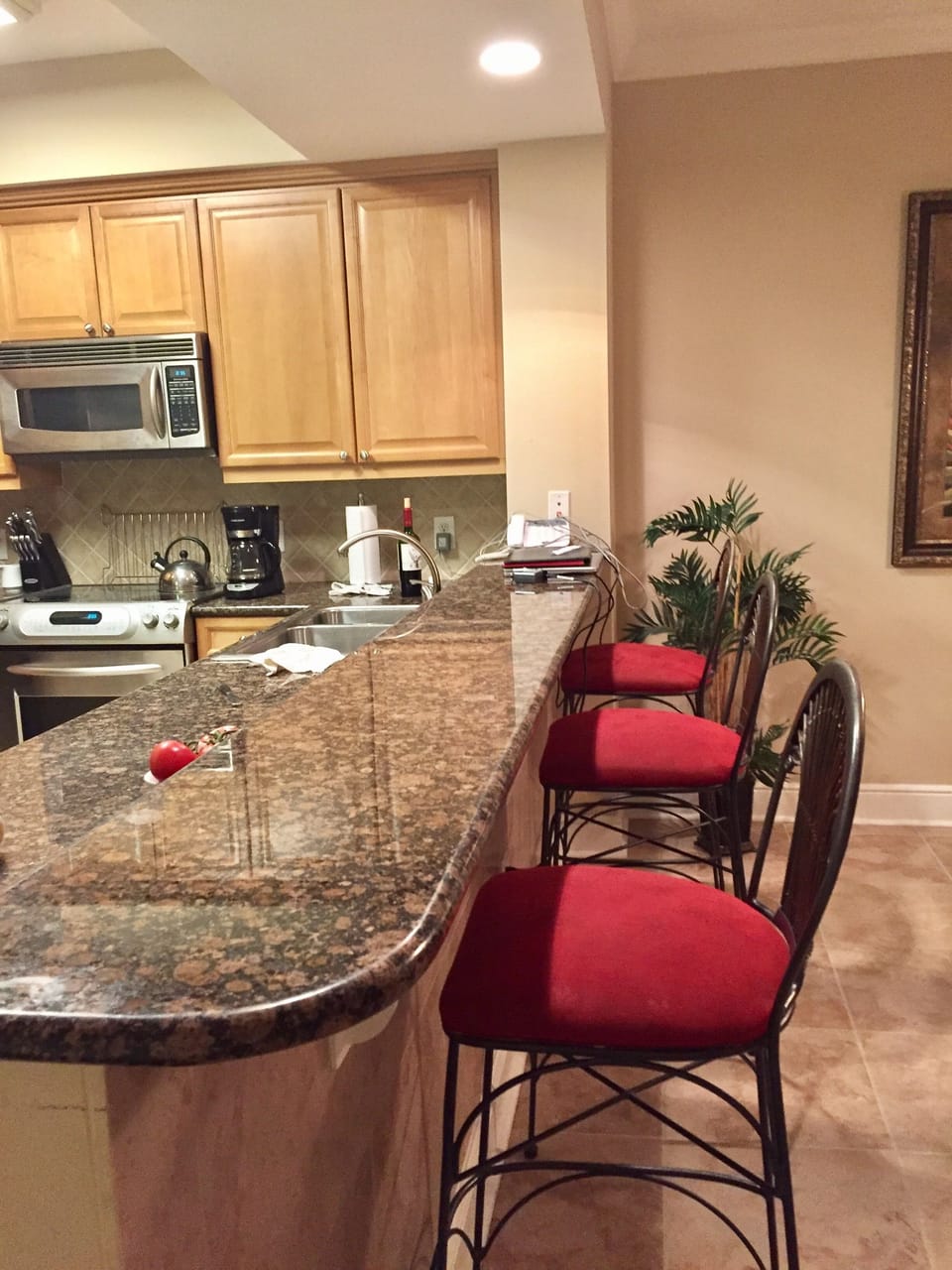 Breakfast bar.