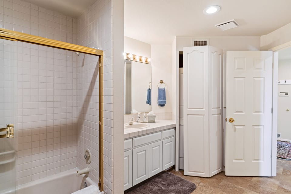 Downstairs bathroom 1 with washer and dryer