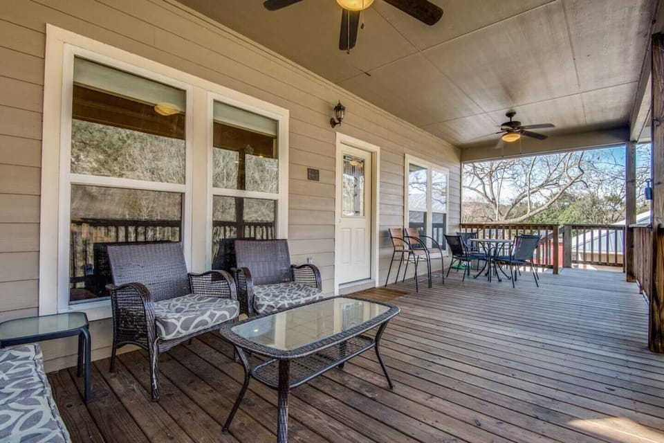 Upstairs deck.