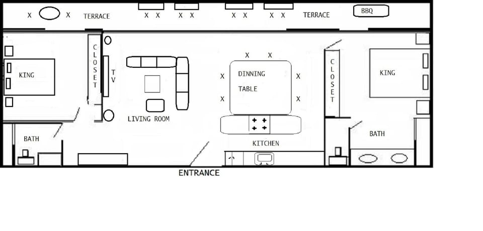 Floor Plan of condo A-509 Casa Gran Terraza at Marina Sol