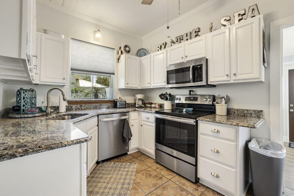 A spacious kitchen with a dishwasher