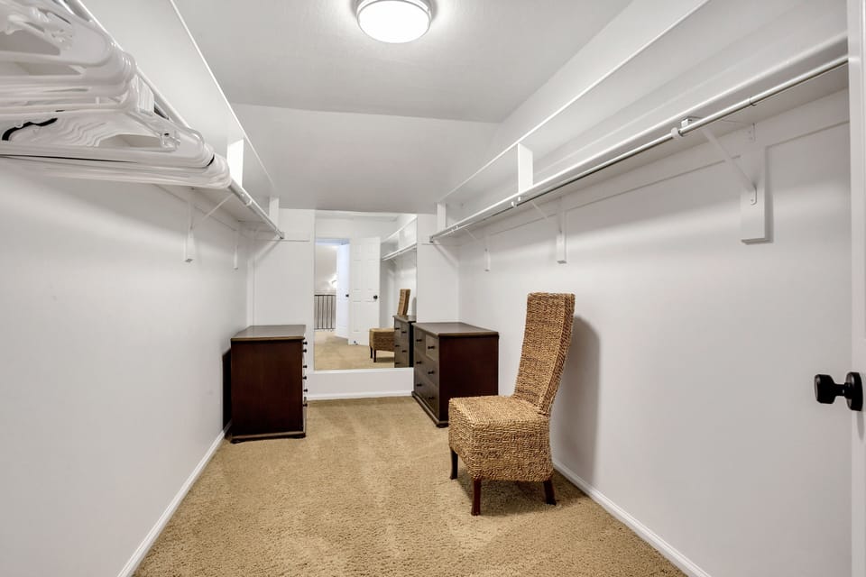Enormous closet with 2 dressers