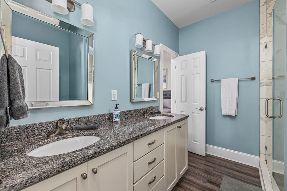 #6 Bathroom.  Double vanity sinks. 