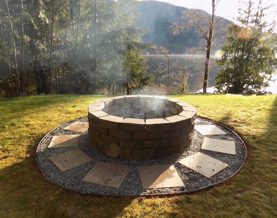 Enjoy some S'mores using the custom fire pit