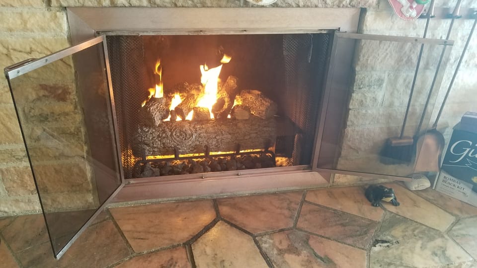 Lounge on the couches and watch the fire after a long day on the lake.
