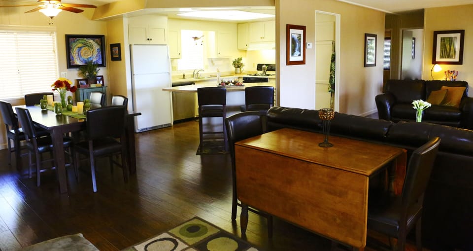 The open floorplan is spacious and comfortable.