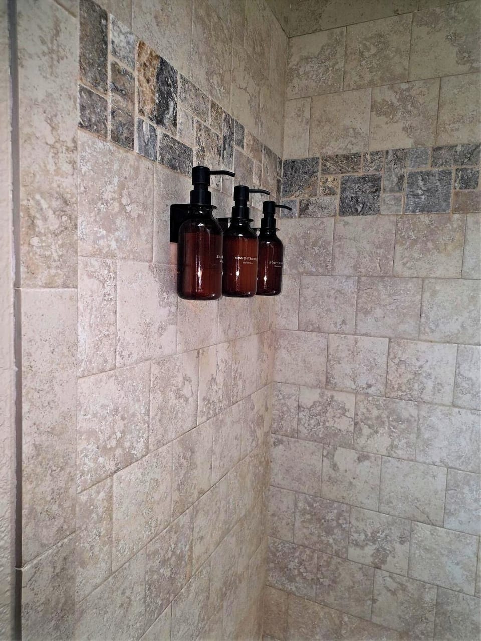 Didn't bring body wash, shampoo or conditioner? No worries we provide that.