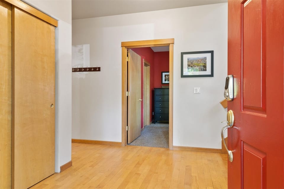 Hardwood floor entry