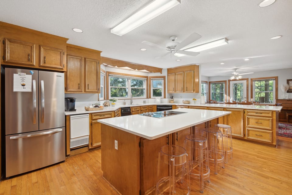 Kitchen Looking Into Connected Dining Room