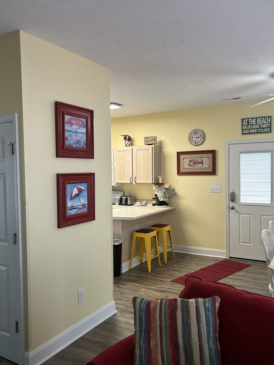 View from Living Room towards entryway.