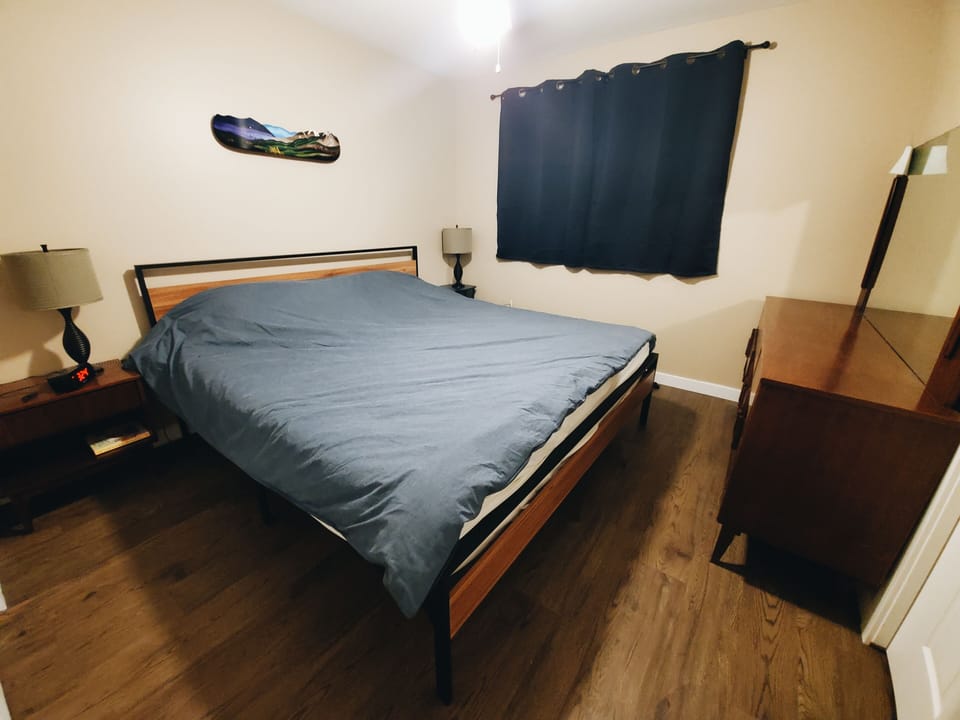 Main floor master bedroom with King size bed and ensuite 