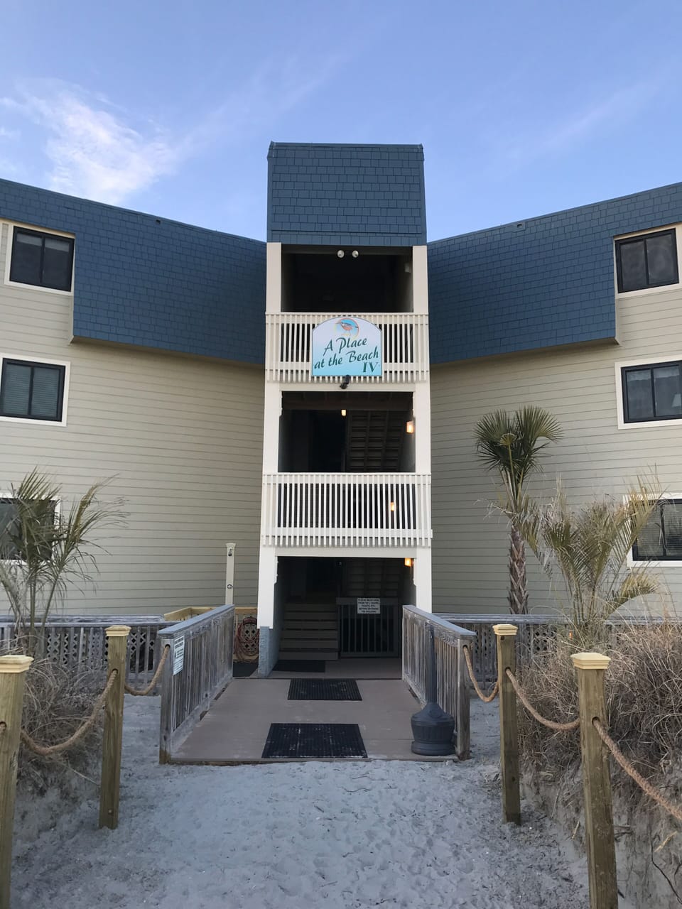 Beach view of the building