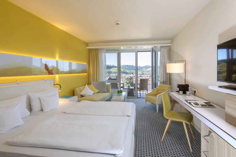 Superior Double Room, Mountain View | In-room safe, desk, laptop workspace, blackout drapes