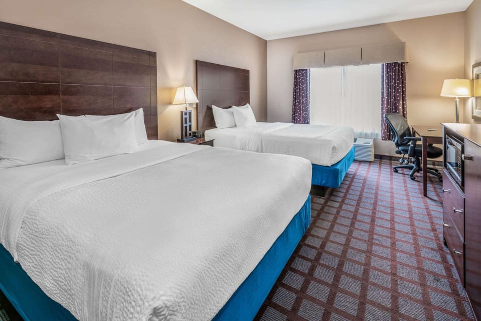 Room, 2 Queen Beds, Accessible, Non Smoking (Mobility Accessible) | Premium bedding, desk, laptop workspace, blackout drapes