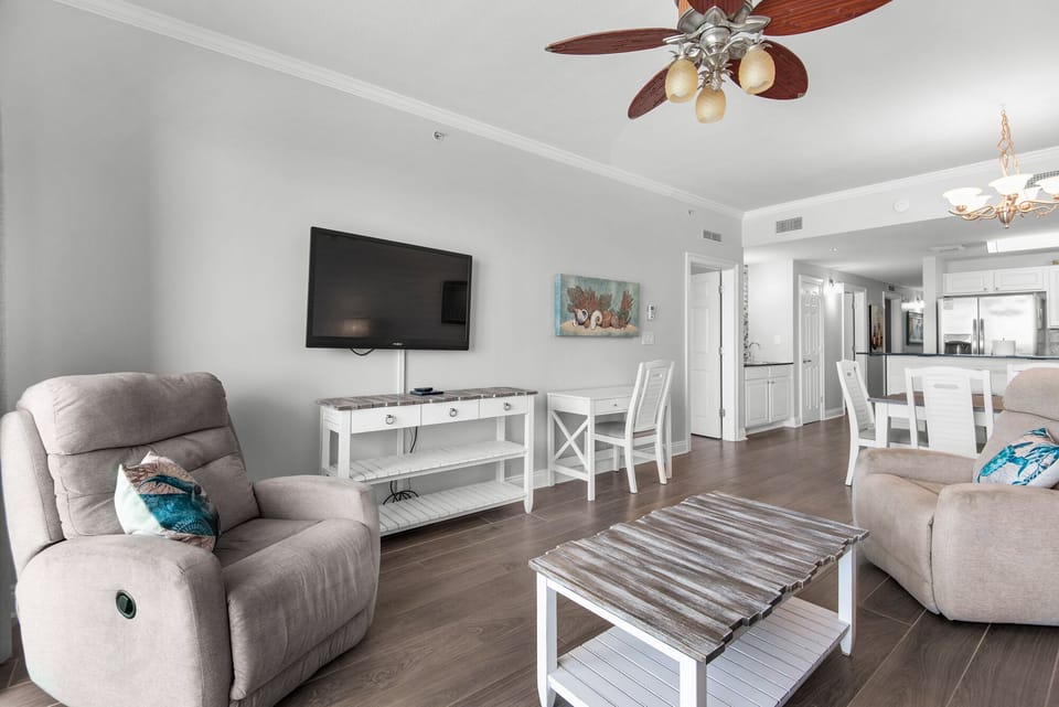 Living Room - Living Room (Seating Area) – Enjoy ultimate comfort —one couch that is a sleeper for extra guests, and 2 recliners perfect for lounging—providing plenty of seating for the whole group.