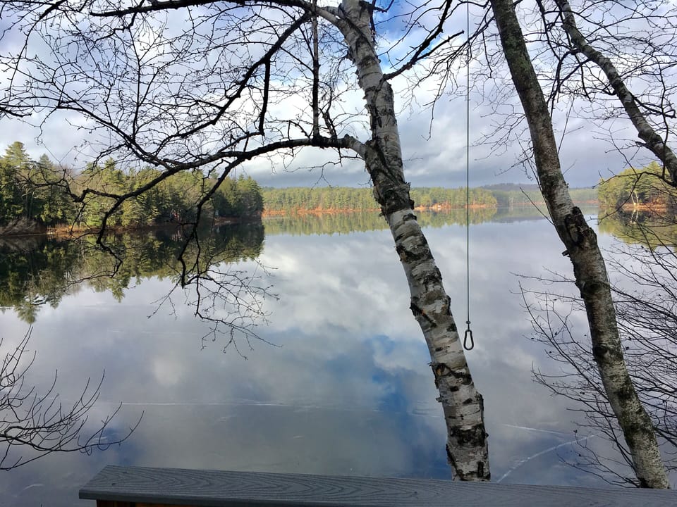 View  of lake from deck