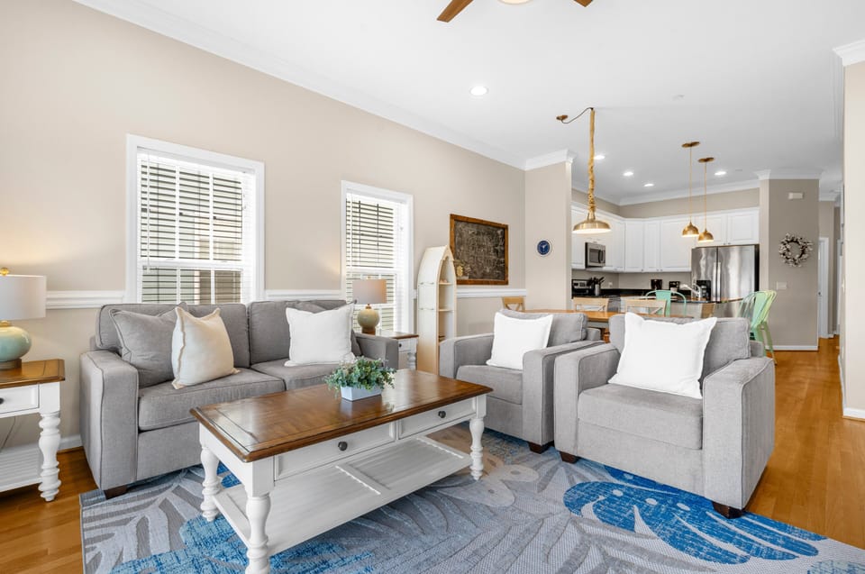 Enjoy a spacious open floor plan with comfortable seating, natural light, and room to unwind.