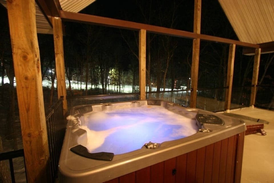 Bubble your troubles away in our 8-person hot tub, located on the top deck with stunning views of the ski slopes and mountain area.
