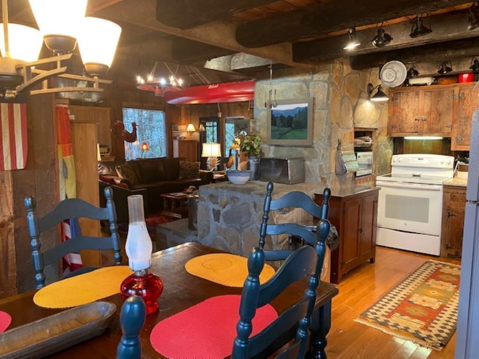 View from DR to LR and part of kitchen. Open architecture enhances camaraderie.